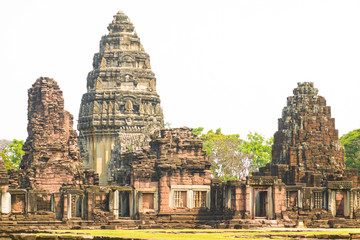 Obraz premium Ancient stone castle, Phimai Thailand.