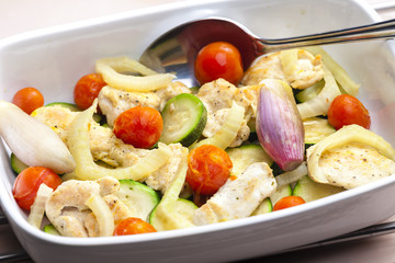 turkey meat with vegetables