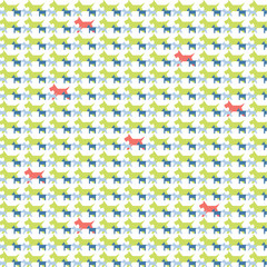 colorful dogs pattern