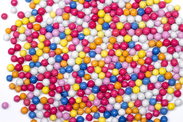 Fototapeta na wymiar Multiple colorful ball candy sweets