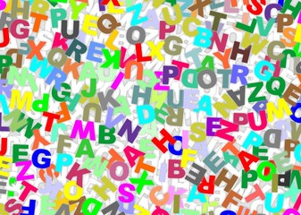 fond lettres couleurs mélange