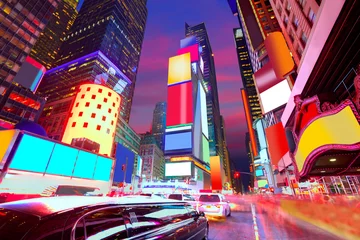 Fotobehang Times Square Manhattan New York verwijderde advertenties © lunamarina