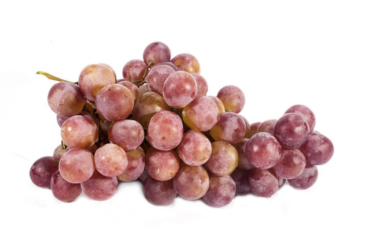 Beautiful grapes isolated on white