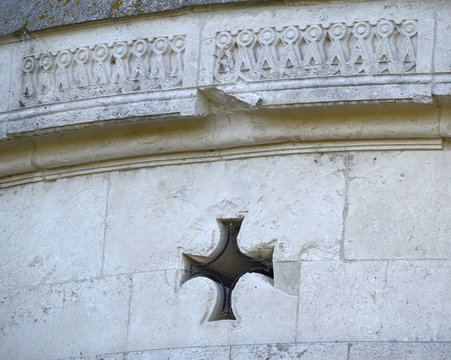 Detail historical mausoleum in Ravenna built by Byzantines