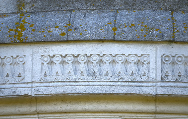 Detail historical mausoleum in Ravenna built by Byzantines