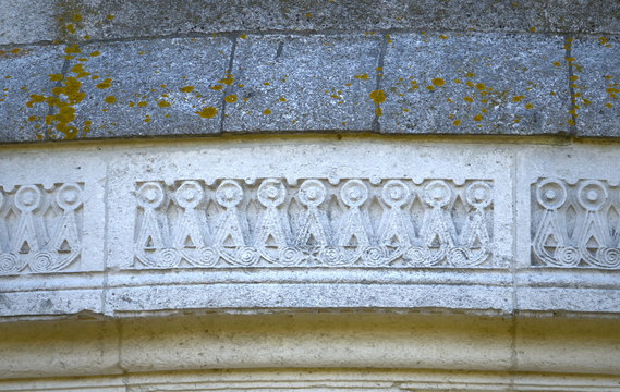 Detail historical mausoleum in Ravenna built by Byzantines