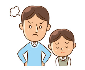 父　息子　怒る
