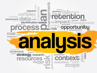 ANALYSIS word cloud, business concept
