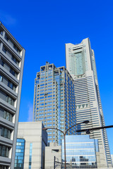 Fototapeta na wymiar Landmark Tower in Minatomirai 21, Yokohama, Japan