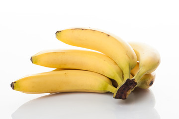 Bunch of bananas isolated on white background