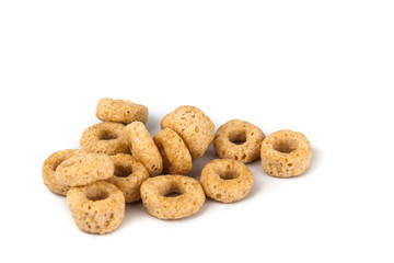 Close up on generic ring shaped cereal
