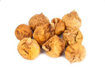 Close up and selective focus on the dried figs at the foreground