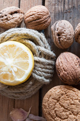 walnuts and lemon