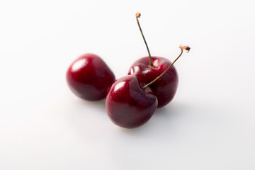 Cherry with white backgroud