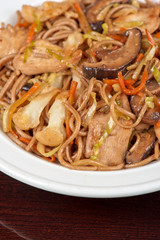 buckwheat noodles with chicken