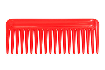 red plastic comb