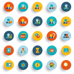 Set of flat icons for e-commerce, marketing.