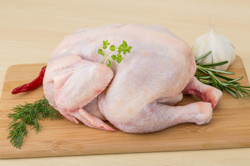 Raw chicken