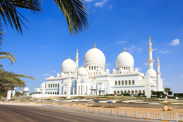 Fototapeta na wymiar Bin Zayed Grand Mosque Abu Dhabi