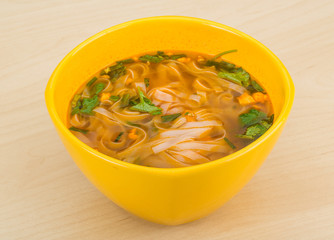 Rice noodle soup