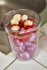 Mixing herbs and spices