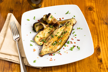 Melanzane grigliate, grilled eggplant
