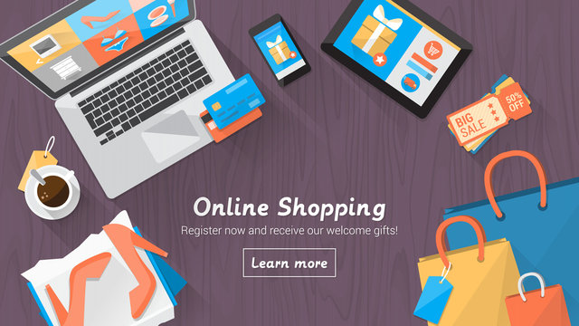 Online shopping desktop