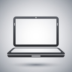 Laptop icon, vector
