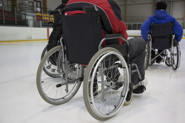 The invalid person on the wheelchair