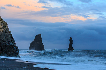 Sea Rockies in South Iceland