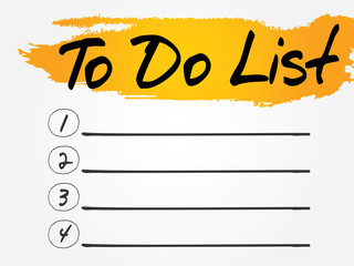 To Do List, business concept