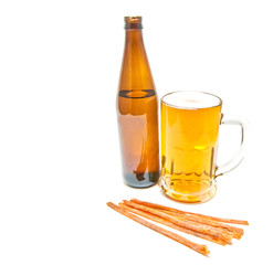 fish snack and light beer