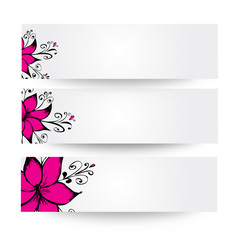 Banner floral ornament