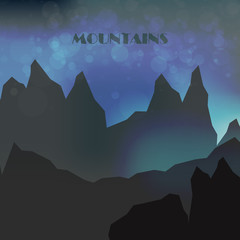 Abstract colorful Mountains