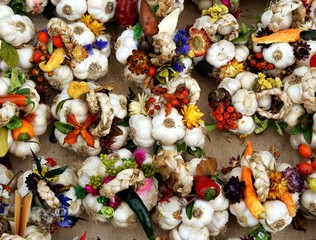 ornamental garlands of garlic