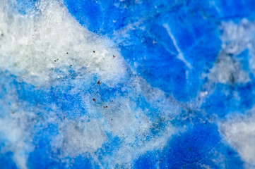 Fototapeta na wymiar Lazurite 6Nа(АlSiO4)·Na2S. Blue rare mineral.