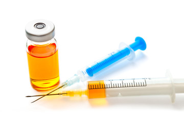 Two syringes and a vial