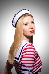 Woman in sailor costume  - marine concept