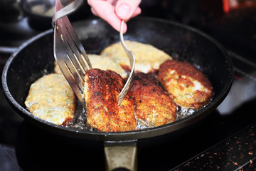 Fish cutlets preparation