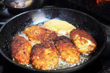 Fish cutlets preparation