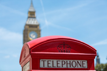 Obraz premium red phone booths in London