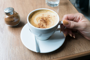 cappuccino with cinnamon