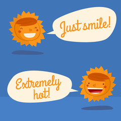 sun character talking