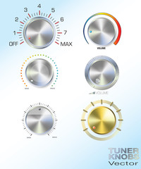 Various Metallic Volume Knobs