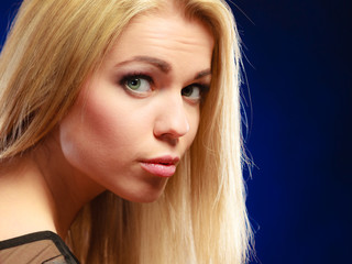 Naklejka premium Young beauty woman portrait