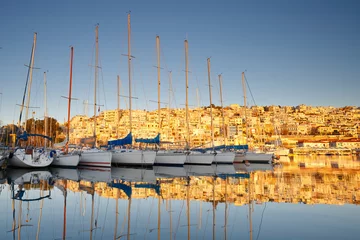 Foto op Plexiglas Jachten in Mikrolimano-jachthaven in Athene, Griekenland. © milangonda