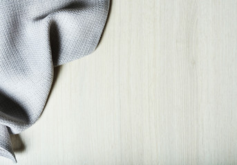 Napkin on wooden table