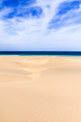 Fototapeta premium Dunes and beach in Boavista, Cape Verde