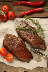 Composition with tasty roasted meat