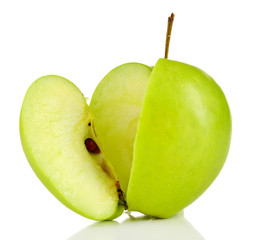 Juicy apple isolated on white